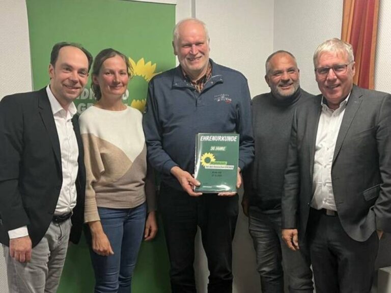Bruno Arlt 30 Jahre Mitglied bei den Grünen