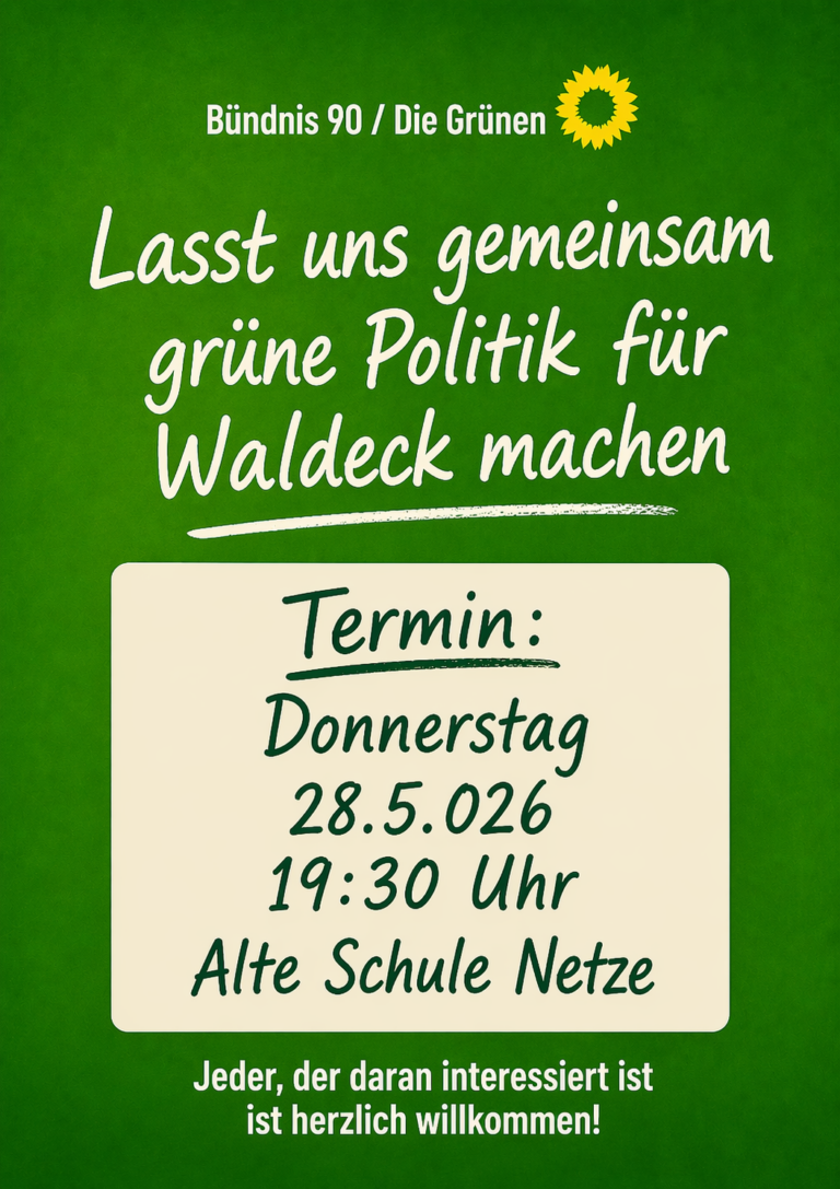 Einladung zur öffenlichen Sitzung des Ortsverbands